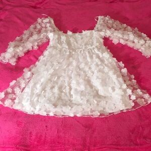 Floral White Mini Dress